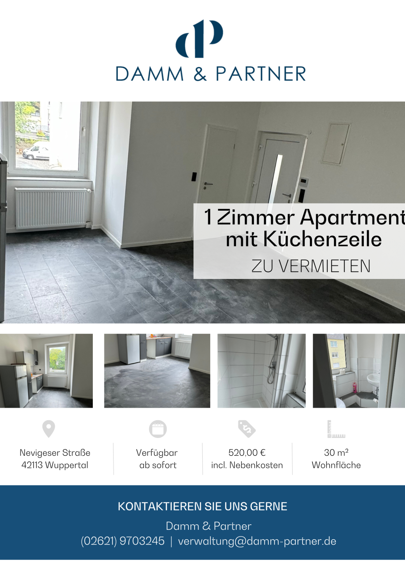 1 Zimmer Apartment mit Küchenzeile z
